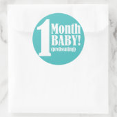 3" Runder STICKER - 1 Monat Schwangerschaft (Tasche)