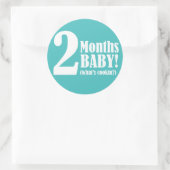 3" Runder STICKER - 2 Monate Schwangere (Tasche)