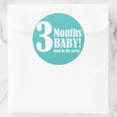 3" Runder STICKER - 3 Monate Schwangere (Tasche)