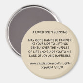 3" Rundmagazin mit "A LOVED ONE S SESSING" Magnet (Vorderseite/Rückseite)