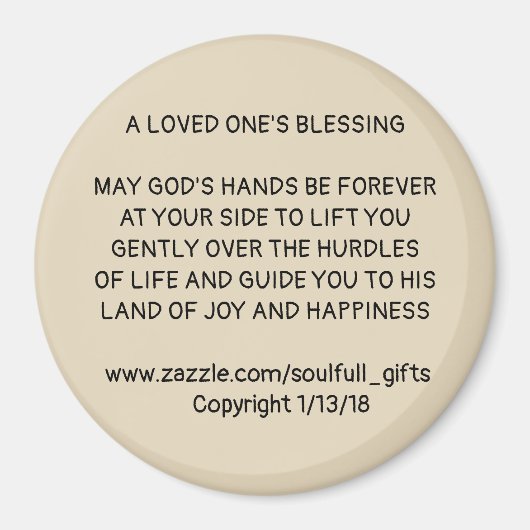 3" Rundmagazin mit "A LOVED ONE S SESSING" Magnet (Vorne)