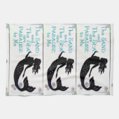 3 Sand- und Seemeerjungfrauen Küchentuch (Horizontal)