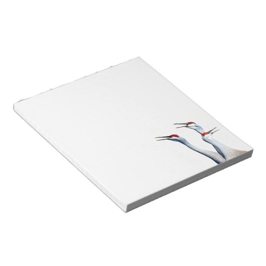 3 Sandhill Cranes Foto Notepad Notizblock (angewinkelt)