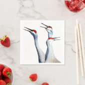 3 Sandhill Cranes Foto Paper Napkins Serviette (Beispiel)