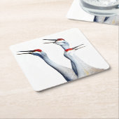 3 Sandhill Cranes Foto Paper Untersetzer (angewinkelt)