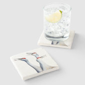 3 Sandhill Cranes Foto Stone Untersetzer (Seitenansicht)