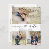 3 Save the Date handgeschriebene Fotos | Postkarte (Vorne/Hinten)