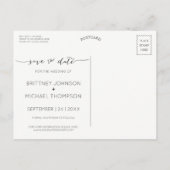 3 Save the Date handgeschriebene Fotos | Postkarte (Rückseite)