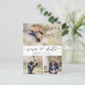 3 Save the Date handgeschriebene Fotos | Postkarte (Stehend Vorderseite)