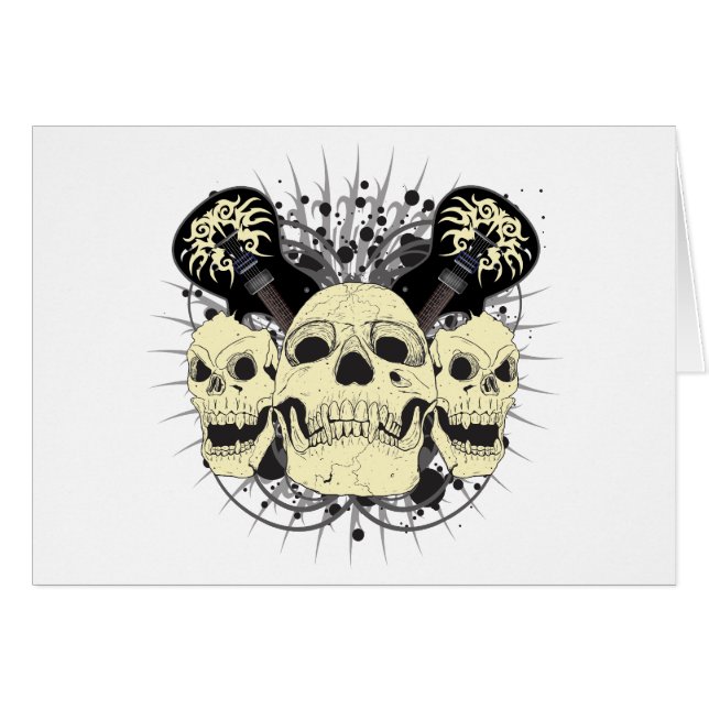 3 Schädel-Gitarren (Vorderseite (Horizontal))