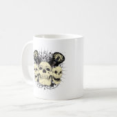 3 Schädel-Gitarren Kaffeetasse (Vorderseite Links)