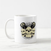 3 Schädel-Gitarren Kaffeetasse (Links)