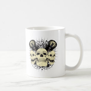3 Schädel-Gitarren Kaffeetasse