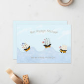 3 Schiffe auf dem Rollsee Personalisiert Mitteilungskarte (Vorderseite/Rückseite Beispiel)