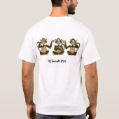 3 Schimpansen T-Shirt (Rückseite)