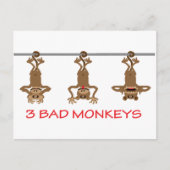 3 Schlechte Affen Postkarte (Vorderseite)