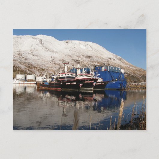 3 Schleppnetzfischer an der Eiskladt Postkarte (Vorderseite)