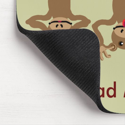 3 schlimme Affen Mousepad (Ecke)