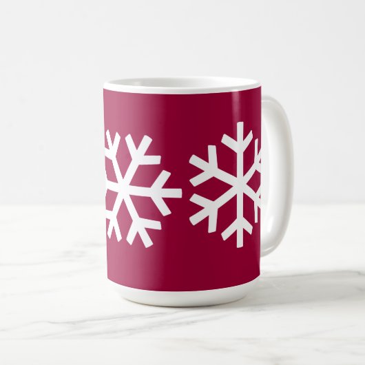 3 Schneeflocke-Tasse Kaffeetasse (VorderseiteRechts)