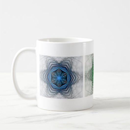 3 Schneeflocken Kaffeetasse (Links)