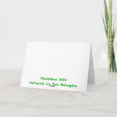 3 Schneemänner Feiertagskarte (Rückseite)