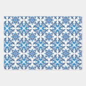 😍 3 Schönes Blaues Azulejos-Wrapping Geschenkpapier Set (Vorderseite 3)