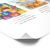 3 SCHREIBENNAME POSTER + Geburtsangaben + Foto (Ecke)