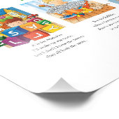 3 SCHREIBENNAME POSTER + Geburtsangaben + Foto (Ecke)