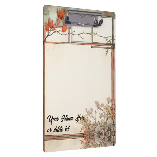 3 Schreibspots Wildblumen und drei rote Blume Klemmbrett (Rechts)