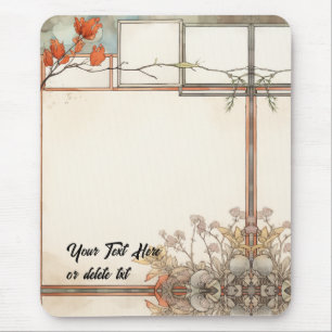 3 Schreibspots Wildblumen und drei rote Blume Mousepad