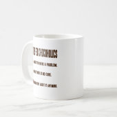 3 SCHRITTE FÜR CHOCOHOLICS KAFFEETASSE (Vorderseite Links)
