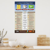 3 Schritte, um die Dinge zu erledigen Poster (Küche)