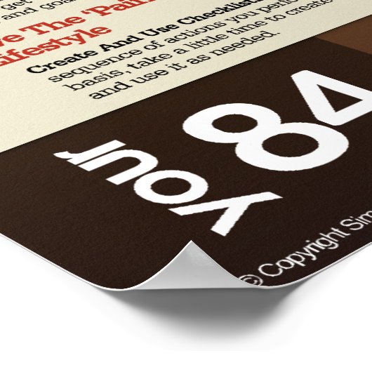 3 Schritte, um die Dinge zu erledigen Poster (Ecke)