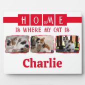 3 Schwarz-Rot-Collage für tierisches Foto Fotoplatte (Vorderseite)