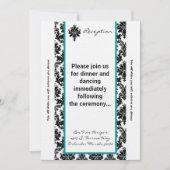 3. Schwarze Aquamarine Beschädigung der Empfang-Ka Einladung (Vorderseite)