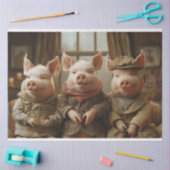 3 Schweine in Business Suites Decoupage Seidenpapier (Basteln)