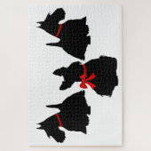 3 Scottish Terrier Black Silhouette/1014 Stück Puzzle (Vertikal)