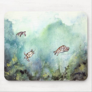 3_sea_turtles_painting mousepad