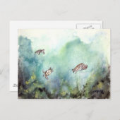 3_sea_turtles_painting postkarte (Vorne/Hinten)