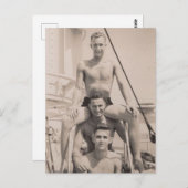 3 Seeleute Postkarte (Vorne/Hinten)