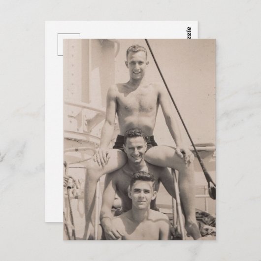 3 Seeleute Postkarte (Vorne/Hinten)