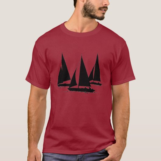 3 Segelboote T-Shirt (Vorderseite)