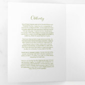 3 Seite Beerdigungsauftrag | Memorial Dreifach Gefaltete Einladung (Innen Erste Seite)