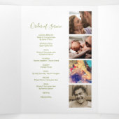 3 Seite Beerdigungsauftrag | Memorial Dreifach Gefaltete Einladung (Innenseite Mitte)