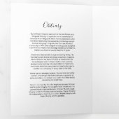 3 Seite Beerdigungsauftrag | Memorial Dreifach Gefaltete Einladung (Innen Erste Seite)