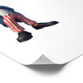 3 Senioren in der Kleidung von Uncle Sam Poster (Ecke)