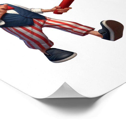 3 Senioren in der Kleidung von Uncle Sam Poster (Ecke)