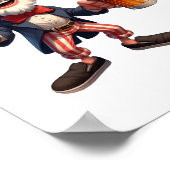 3 Senioren in der Kleidung von Uncle Sam Poster (Ecke)