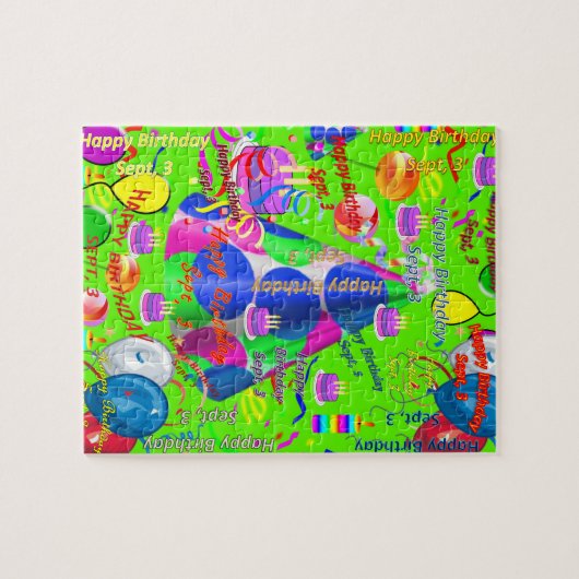 3. September, 3. Geburtstag, Jigsaw Puzzle (Horizontal)