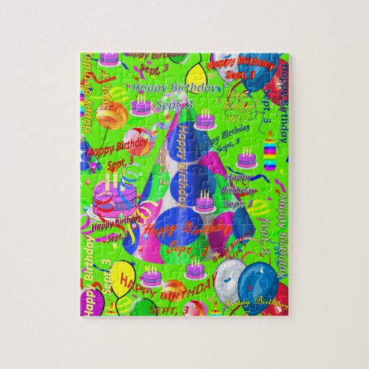 3. September, 3. Geburtstag, Jigsaw Puzzle (Vertikal)